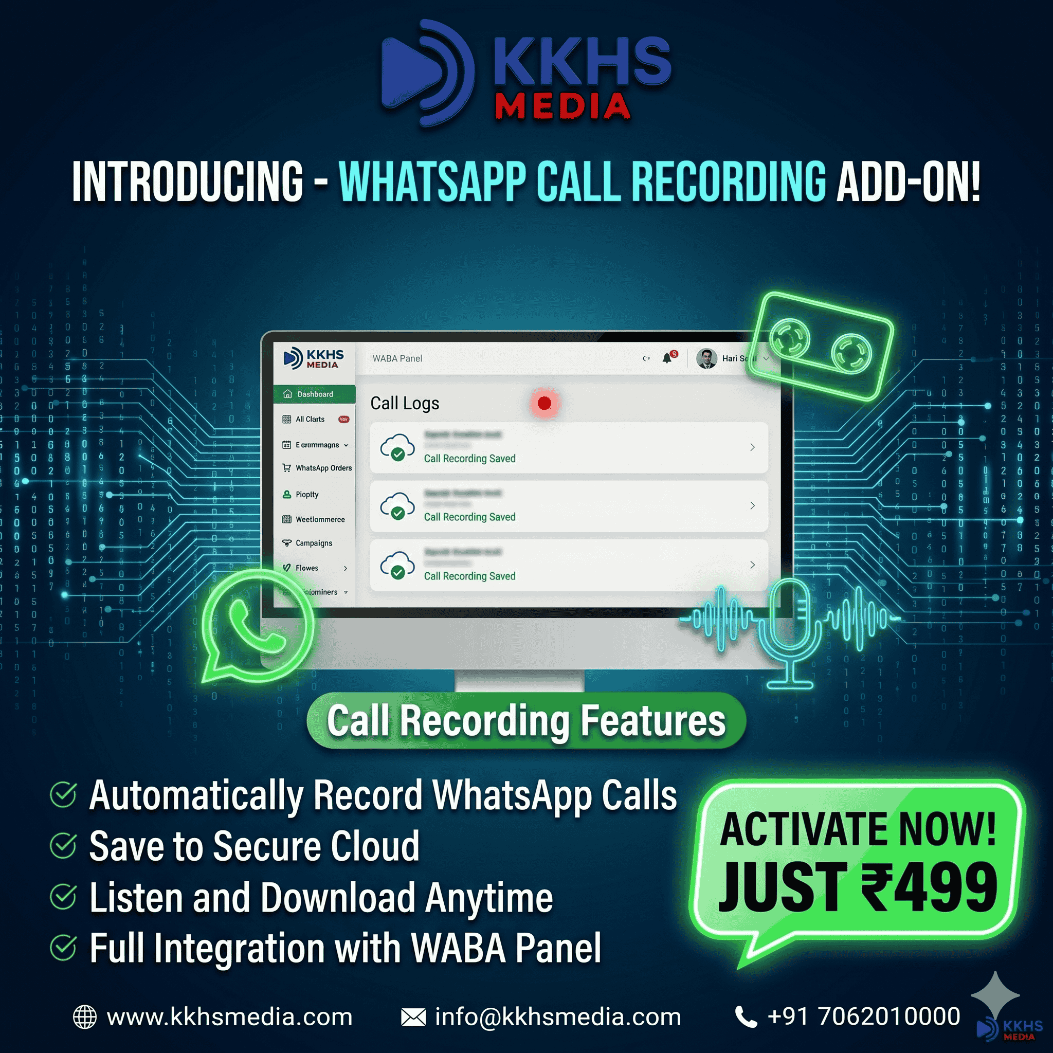 WhatsApp Call Recording Add-on